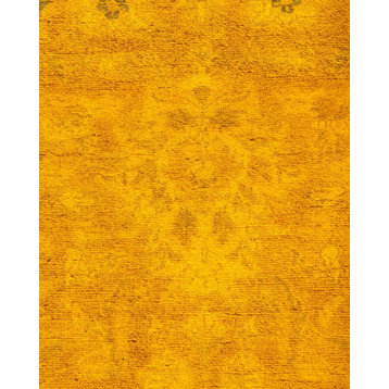 Fine Vibrance, One-of-a-Kind Hand-Knotted Runner Rug Gold, 2' 2" x 6' 1"