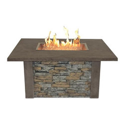Sierra Fire Pit with Rectangular Burner-Nocha - Fire Pits