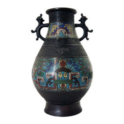Japanese Cloisonn&eacute; Enamel Vase as a Table Lamp Base - Products