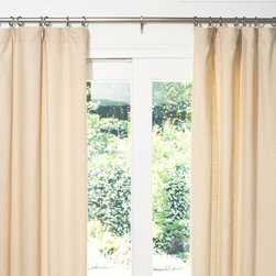 Washed Belgian Linen Drapes-Sand - Curtains