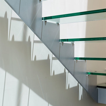 Glass Stairs with Skylight