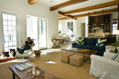 Photo of a beach style living room in Birmingham.