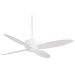 Minka Aire - Minka Aire F514-WH Zen - 52" Ceiling Fan with Light Kit - Shade Included: TRUERod Length(s): 6 x 0.75 Internal/Alternate: Amps: 0.596Internal/Alternate: Color Temperature: 2700* Number of Bulbs: 2*Wattage: 13W* BulbType: GU24 CFL* Bulb Included: Yes