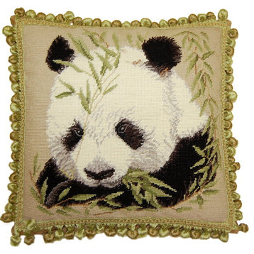 Panda Gross Point Pillow
