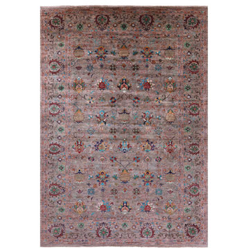 8' 0" X 11' 7" Persian Tabriz Hand Knotted Wool Rug - Q17193