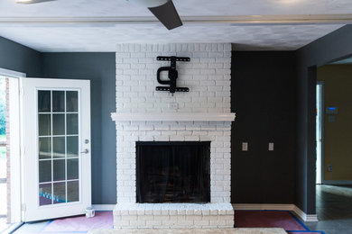 Inspiration for a modern living room remodel in Dallas