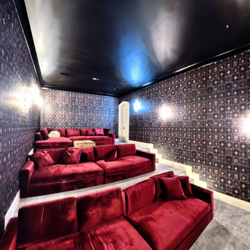 Custom Luxury Home Theater with Tiered Seating and Acoustic Design