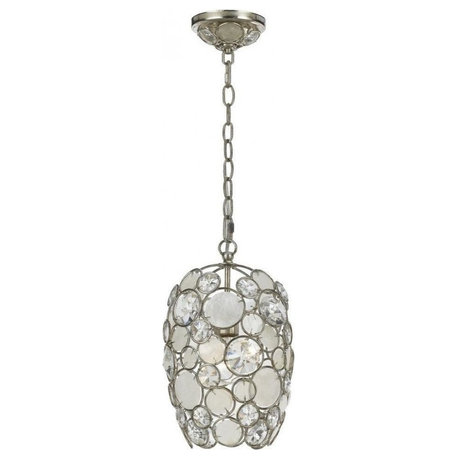 Palla 1 Light Antique Silver Mini Chandelier