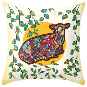 Tribal Vibrant Deer Pillow Cover