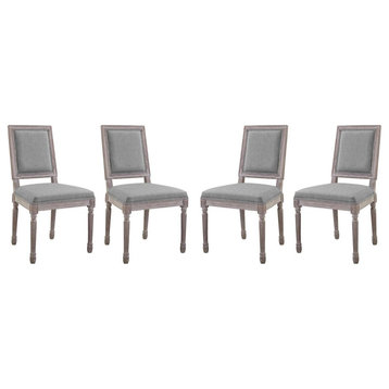 Modway Furniture Court Dining Side Chair Set of 4, Light Gray -EEI-3501-LGR