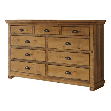 Willow Dresser, Distressed Pine, Without Mirror