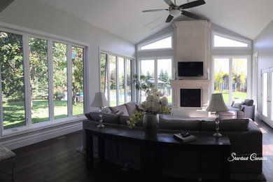 Inspiration for a transitional home design remodel in Toronto