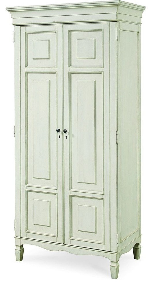CountryChic Maple Wood Tall Armoire White Traditional