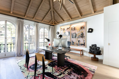 Home office - transitional home office idea in San Francisco