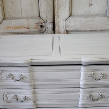20th Century Country French Style Painted Three-Drawer Commode