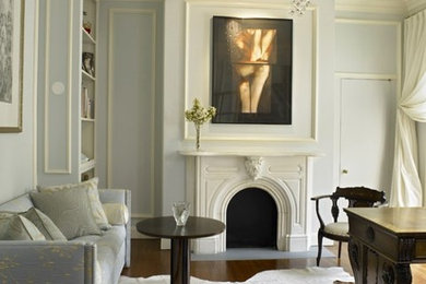 Eclectic living room photo in Philadelphia