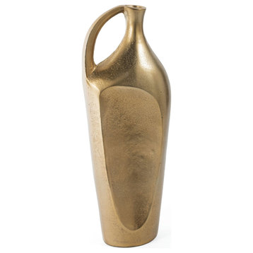 Kaius 16" Metal Table Vase Large Gold