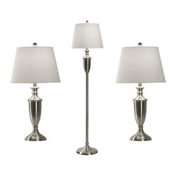 Harvard Brushed Steel 3 Lamp Multi-Pack - Products