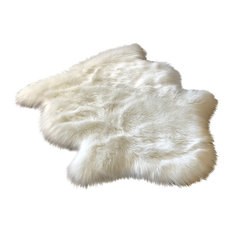 1 Rug Best Home Fashion Raccoon Faux Fur Accent Rug Pearl Finn 38W x 58L - 1 Rug Best Home Fashion Raccoon Faux Fur Accent Rug Pearl Finn 38W x 58L -