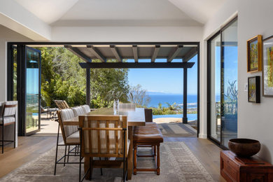 Beach style home design photo in Santa Barbara