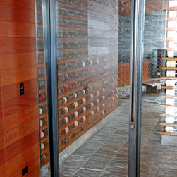 Slopeside Machined Glass Pivot Door - Interior Doors