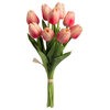 A&B Home Almost Real 5" Light Pink Artificial Tulip Stem Bundle