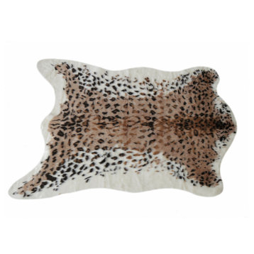 Faux Cowhide Rug, El Paso Leopard, 4.25'x5'