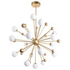 CWI LIGHTING 1125P39-17-268 17 Light Chandelier with Sun Gold Finish
