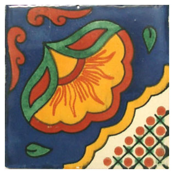 4"x4" Mexican Ceramic Handmade Tile #C073