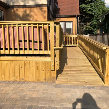 Deck with Ramp and Belgard Paver Patio by Arlington Heights, IL Deck and Patio B
