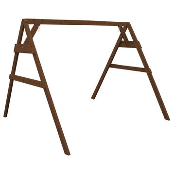 Cedar A-Frame Swing Stand for 2 Chair Swings, Mushroom Stain
