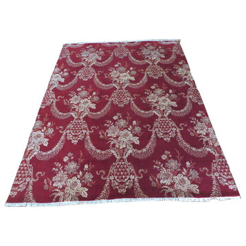9'x12'2 Handmade Red Jewel Agra Oriental Rug Wool and Silk