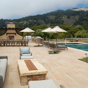 Stinson Beach Coastal Mediterranean Backyard Remodel