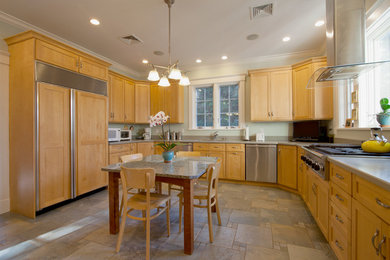 Kitchen - transitional kitchen idea in New York
