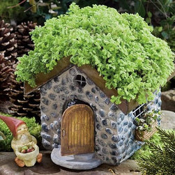 Kilkenny Miniature Fairy Cottage with Living Roof - Outdoor Decor
