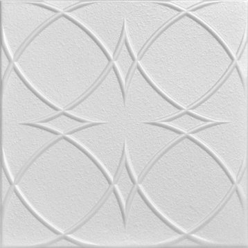 Circles and Stars, Styrofoam Ceiling Tile, 20"x20", #R82