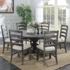 Blevins Round Dining Table, Weathered Gray