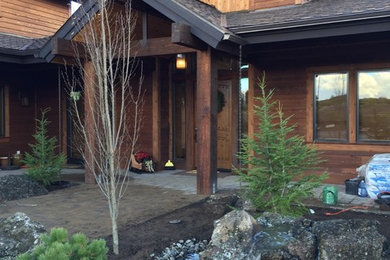 This is an example of a rustic porch design in Other.