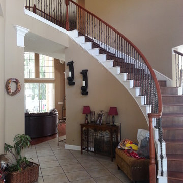 Replaced Wood with Wrought Iron Balusters