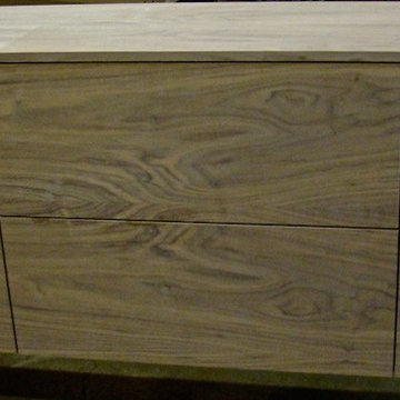 unfinished walnut file credenza