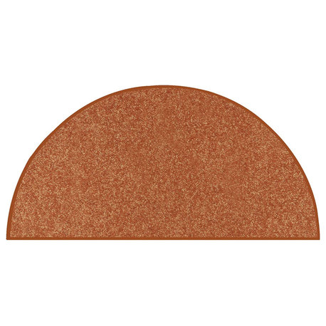 Galaxy Way Solid Color Area Rugs Rust - 24" x 48" Half Round