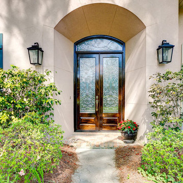 Beveled Glass Transom & Doors