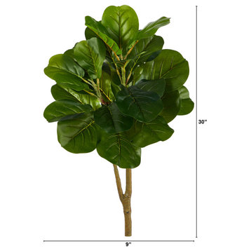 2.5' Fiddle Leaf Fig Artificial Tree, No Pot