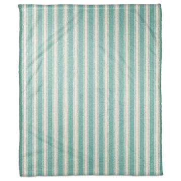 Nautical Stripes Teal 50x60 Throw Blanket