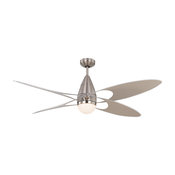 Monte Carlo Fan Company 54" Butterfly - Brushed Steel