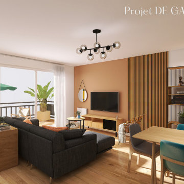 Projet De Gaulle : Agencement et Décoration d’une entrée et d’une pièce à vivre