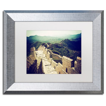 Philippe Hugonnard 'Great Wall XVII' Art, Silver Frame, White Matte, 14"x11"