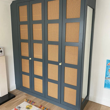 Wardrobe with Rattan Shaker Doors in New Malden