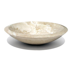 D'Vontz Dynasty Stone Vessels in Beige Travertine - Products