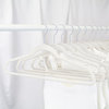 Closet Complete 50 Pack Velvet Hangers with Chrome Hooks, Ivory